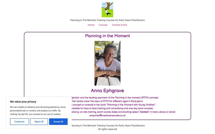 Screenshot of annaephgrave.co.uk