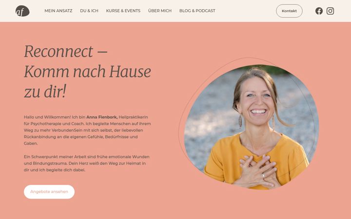 Screenshot of annafienbork.de