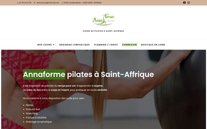 Capture d'écran de annaforme.com