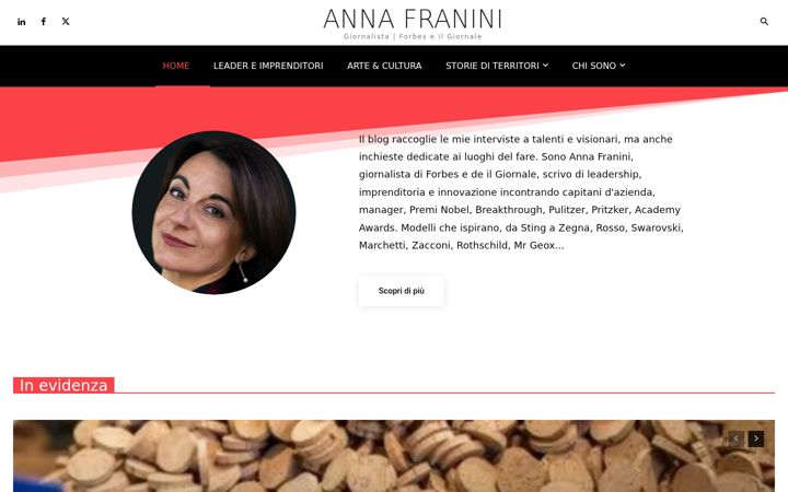 Screenshot of annafranini.com