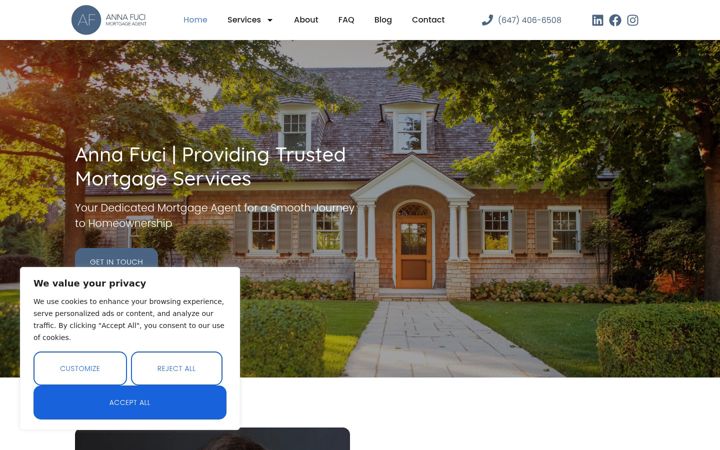 Screenshot of annafucimortgages.com