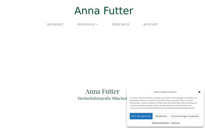 Screenshot of annafutter-photography.com