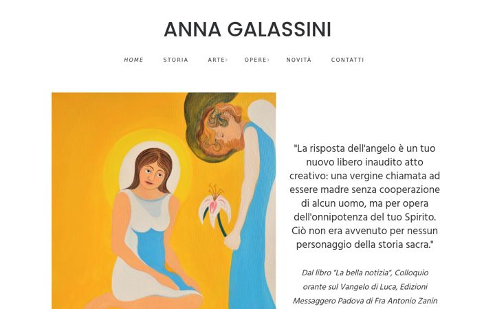 Kuvakaappaus sivustosta annagalassini.com