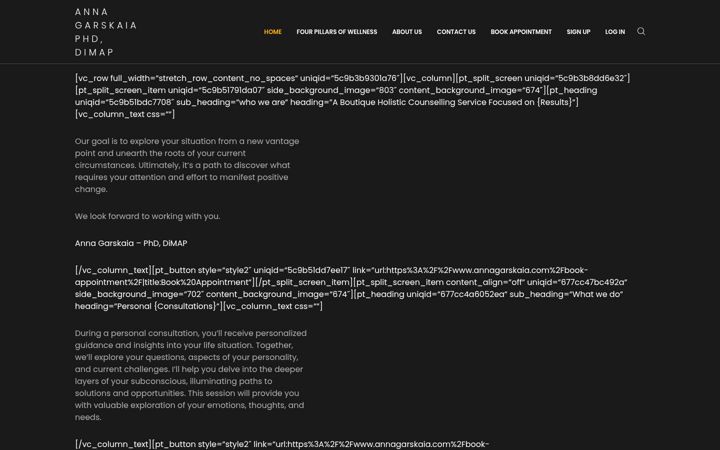 Screenshot of annagarskaia.com