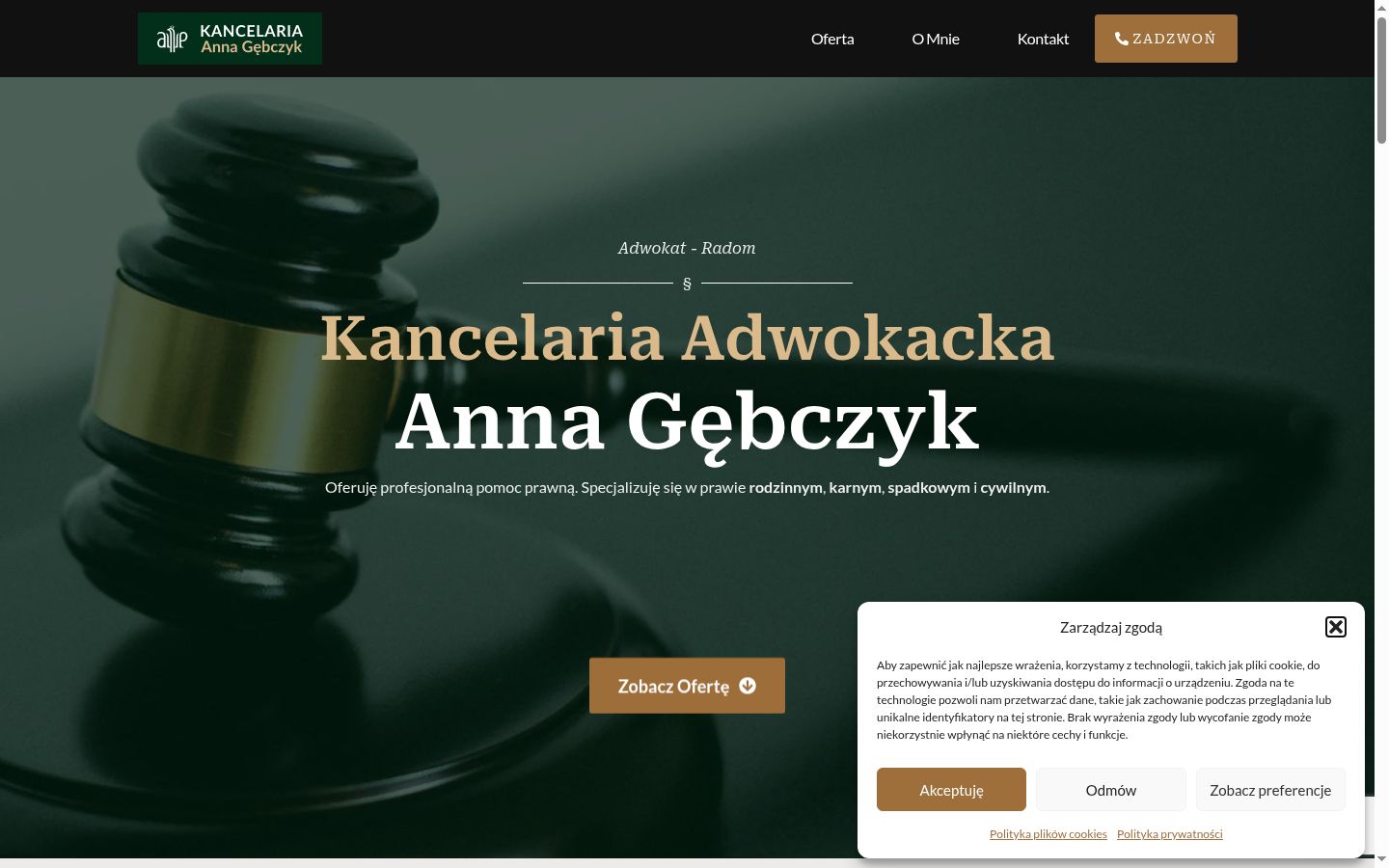 Screenshot tal-banner tal-kunsens muri qabel kwalunkwe interazzjoni