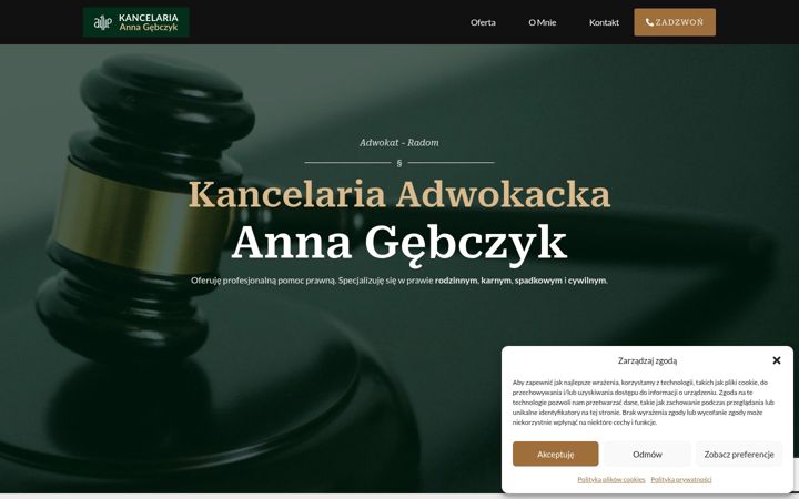 Screenshot of annagebczyk.pl