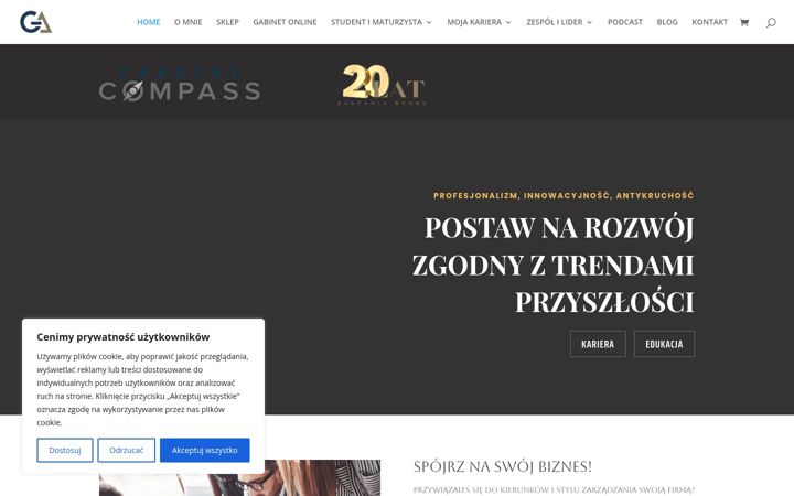 Zrzut ekranu annagierasimowicz.pl
