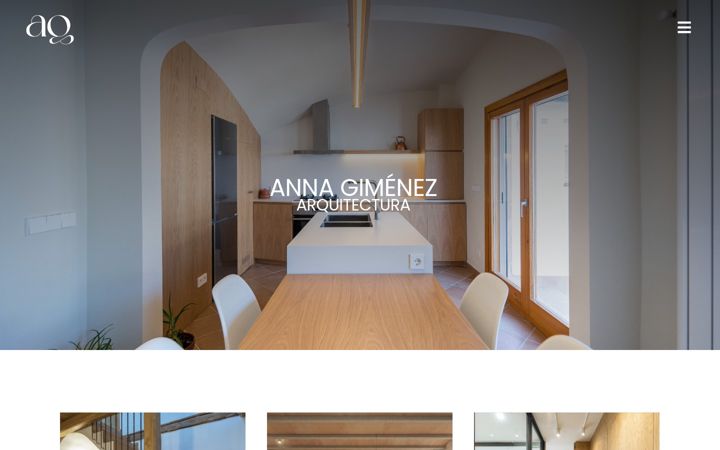 Screenshot of annagimenezarquitectura.com