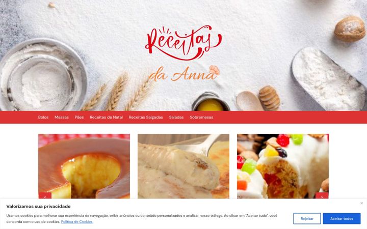 Captura de pantalla de annagomesoficial.com.br