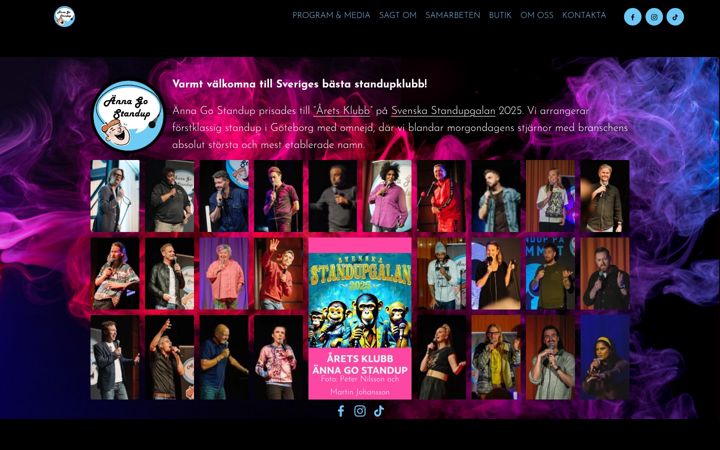Screenshot of annagostandup.com