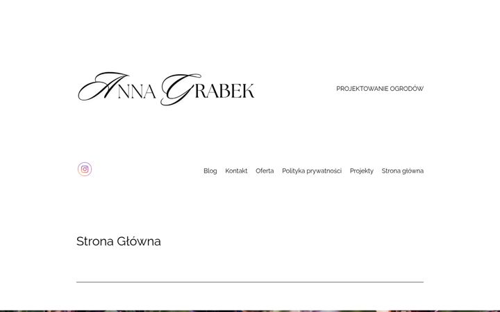 Screenshot of annagrabek.pl