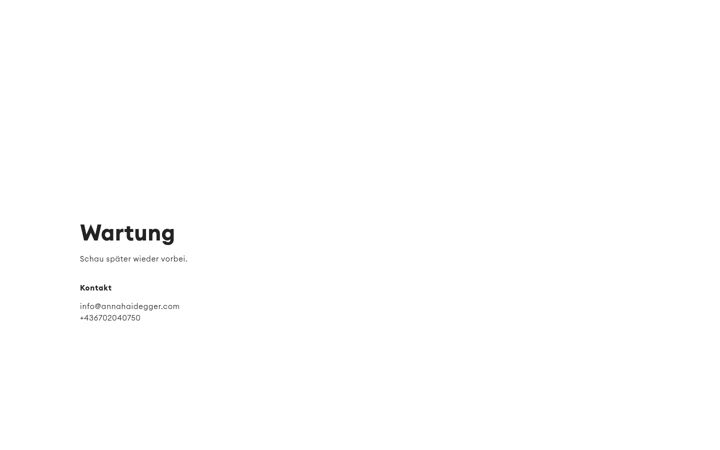 Screenshot of annahaidegger.com