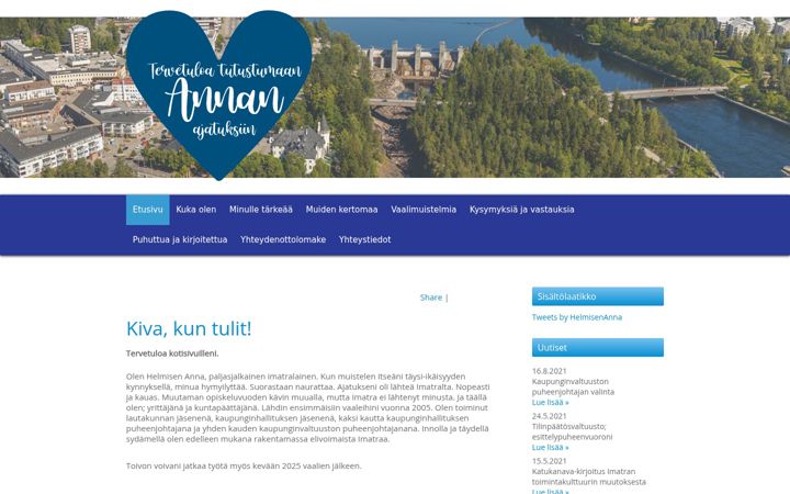 Screenshot of annahelminen.fi