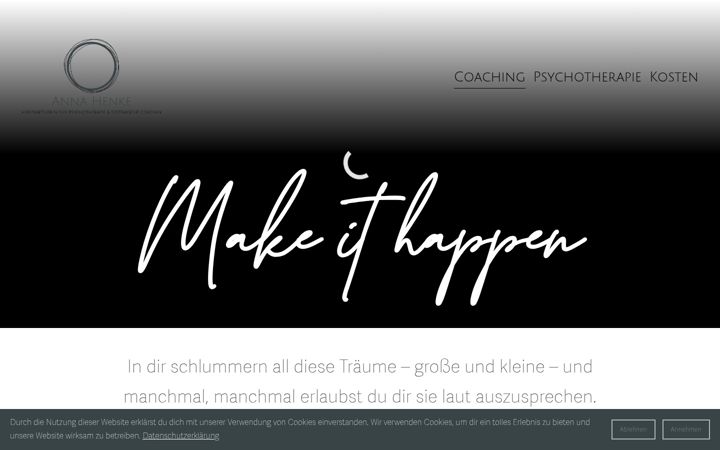 Screenshot of annahenke.com