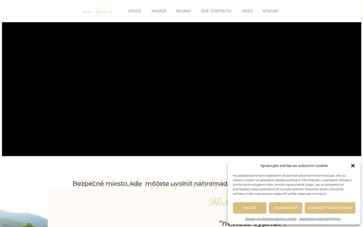 Screenshot of annahyckova.sk
