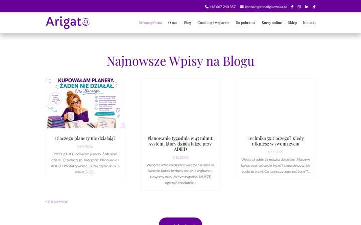 Screenshot of annaiglikowska.pl