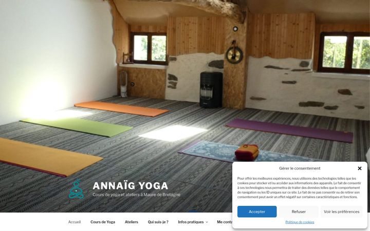 Screenshot of annaigyoga.fr