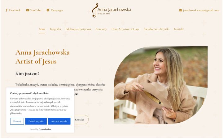 Screenshot of annajarachowska.pl