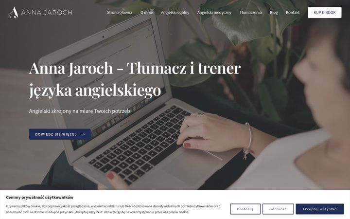 Skærmbillede af annajaroch.pl