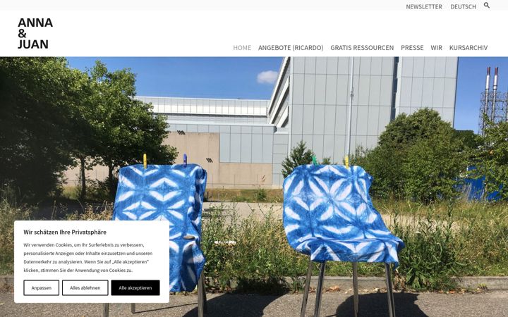 Screenshot of annajuan.ch