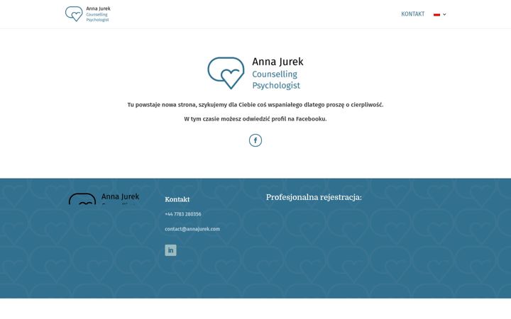 Kuvakaappaus sivustosta annajurek.com