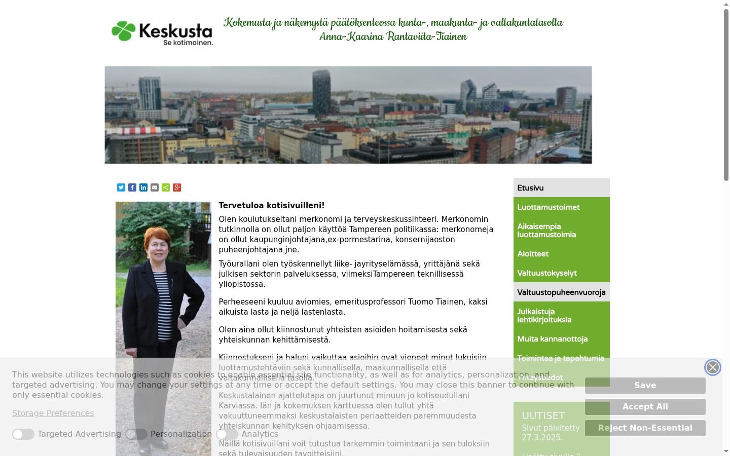 Sutikimo reklamjuostės, rodytos prieš bet kokią sąveiką, ekrano kopija
