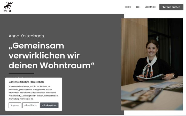 Screenshot of annakaltenbach.at