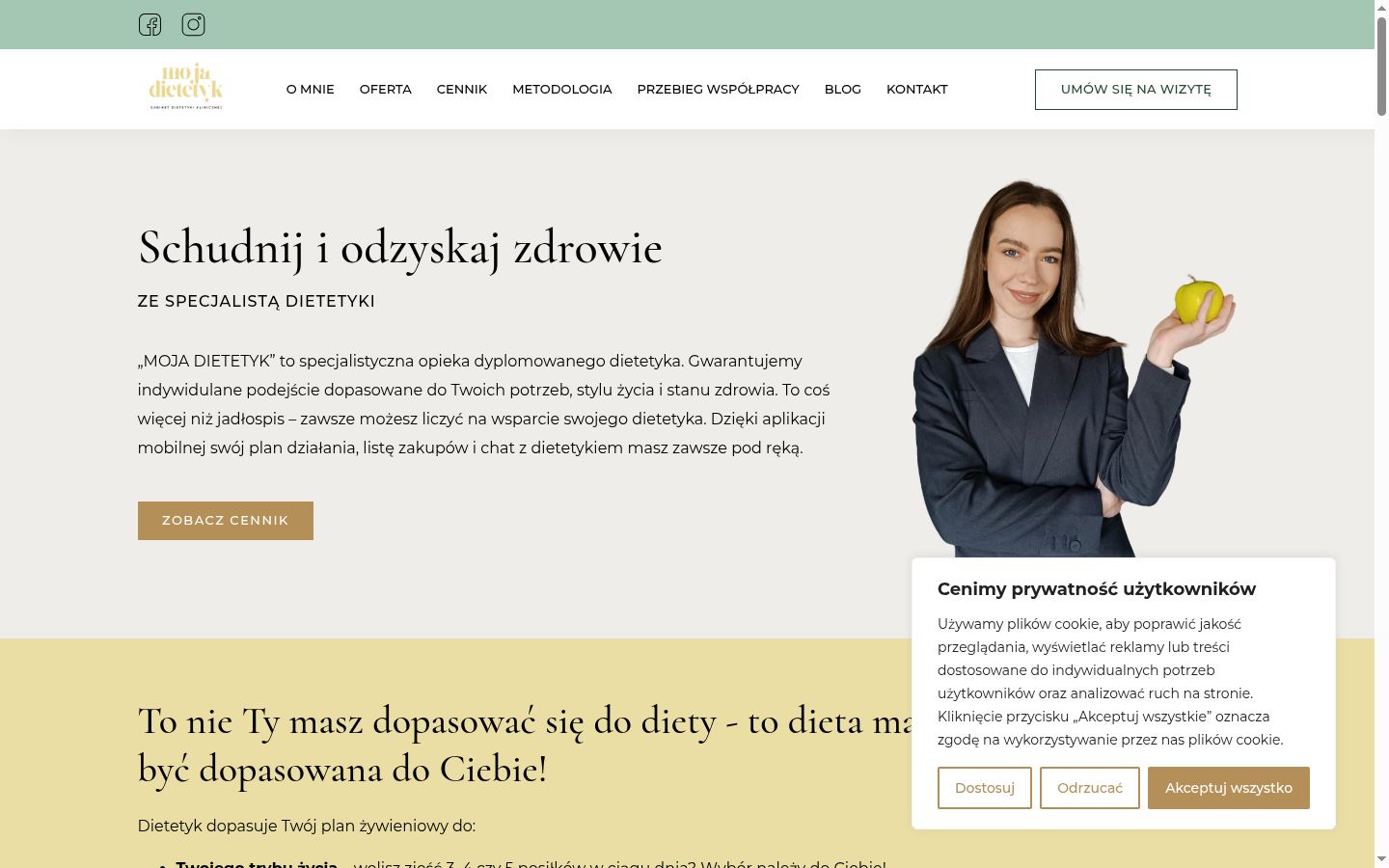 Képernyőkép a bármilyen interakció előtt megjelenő hozzájárulási bannerről