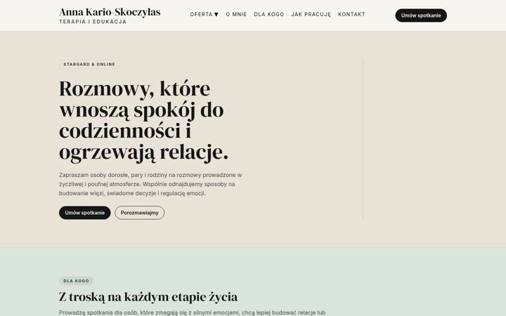 Screenshot of annakario.pl