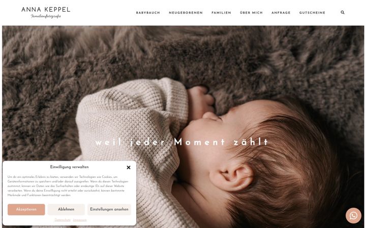 Screenshot of annakeppel-fotografie.de