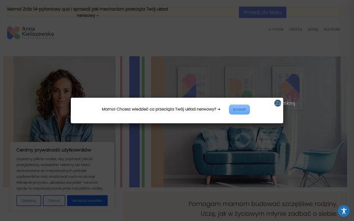 Skærmbillede af annakieliszewska.pl
