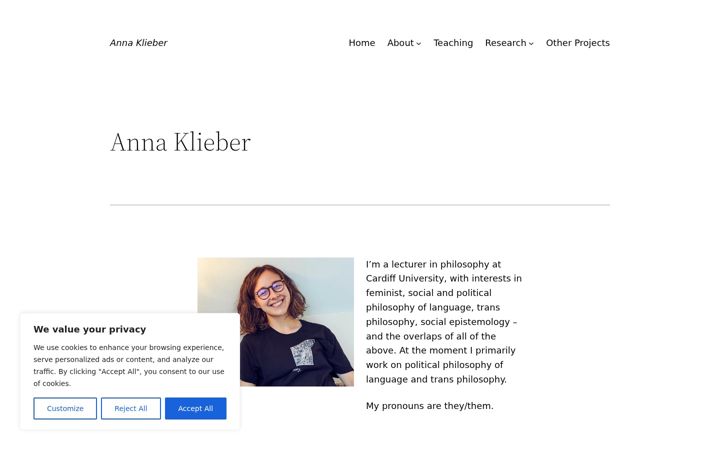 Snímek obrazovky annaklieber.com