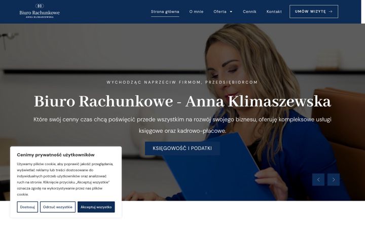 Screenshot of annaklimaszewska.pl