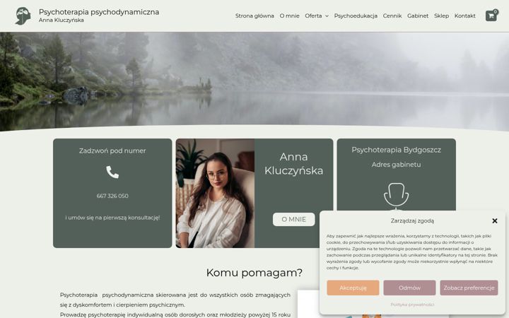 Skærmbillede af annakluczynska.pl