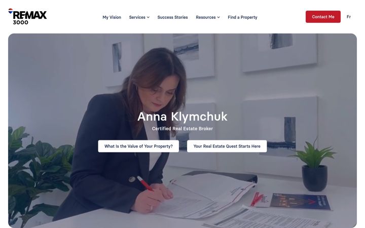 Screenshot of annaklymchuk.com