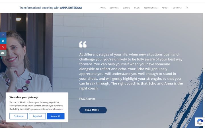 Screenshot of annakotskaya.com