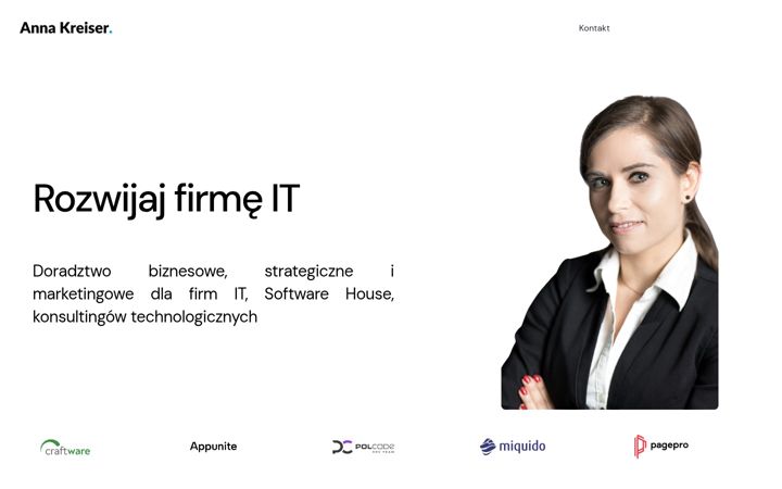 Snímek obrazovky annakreiser.com