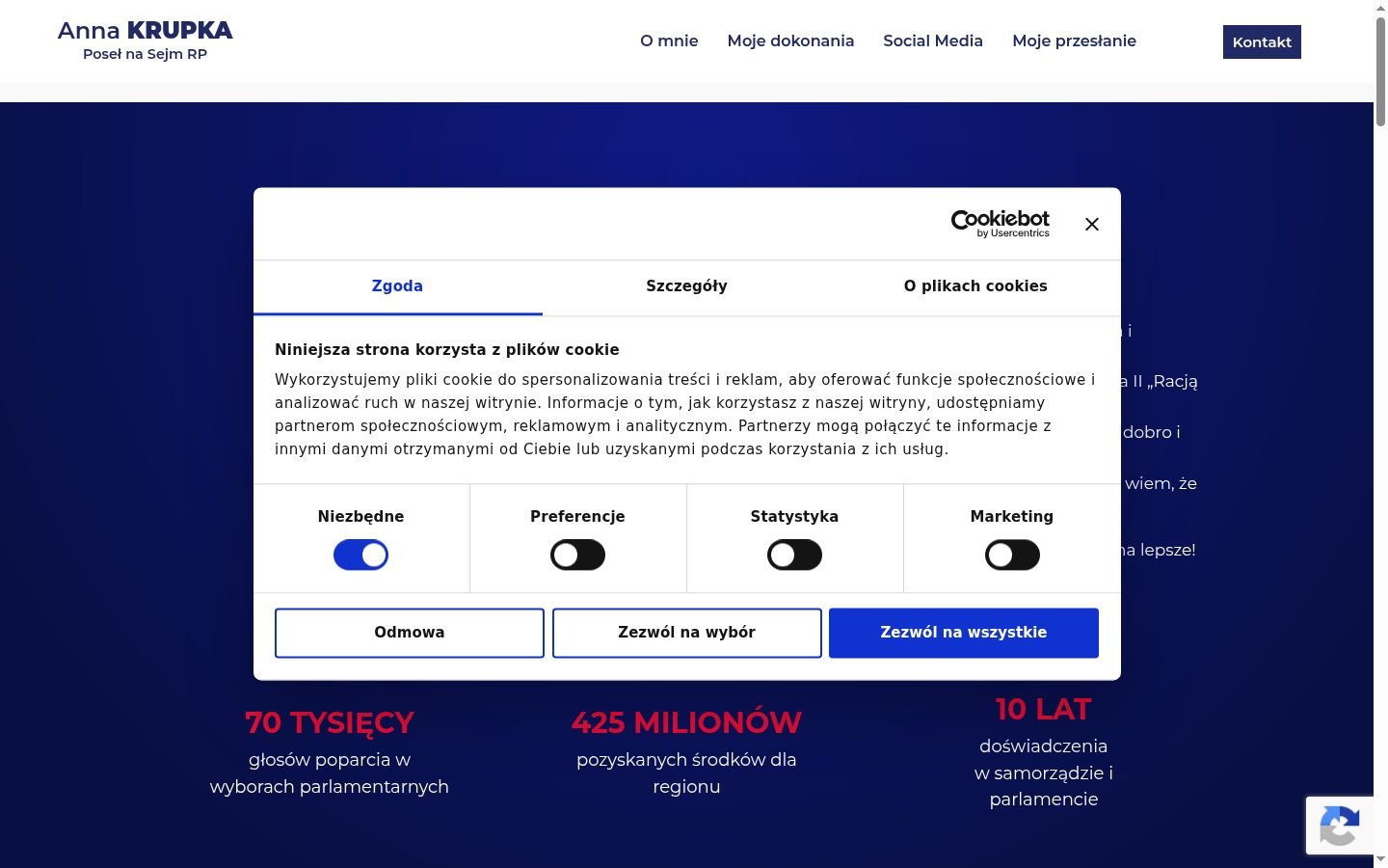 Sutikimo reklamjuostės, rodytos prieš bet kokią sąveiką, ekrano kopija