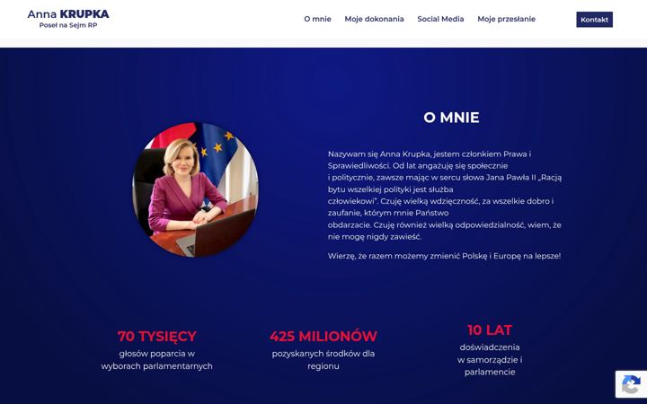Screenshot of annakrupka.pl