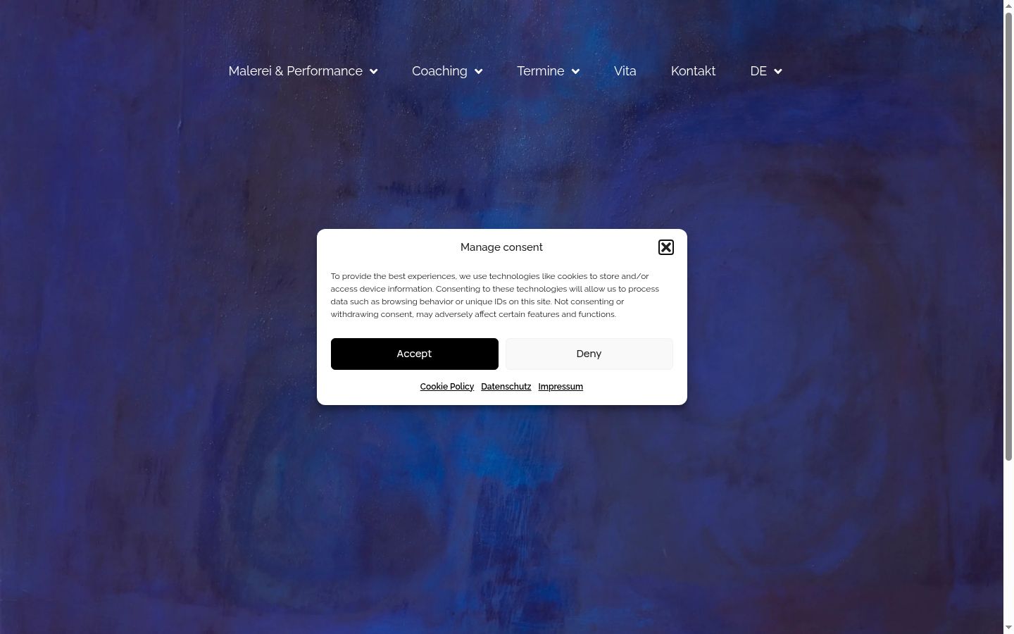 Screenshot tal-banner tal-kunsens muri qabel kwalunkwe interazzjoni