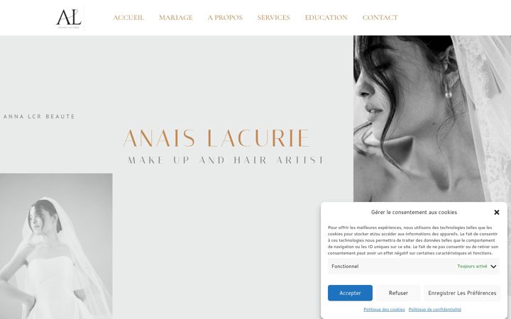 Screenshot of annalcrbeaute.com