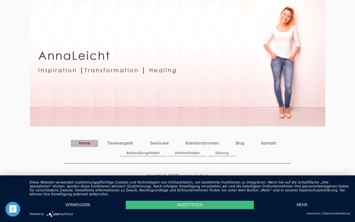 Screenshot of annaleicht.de