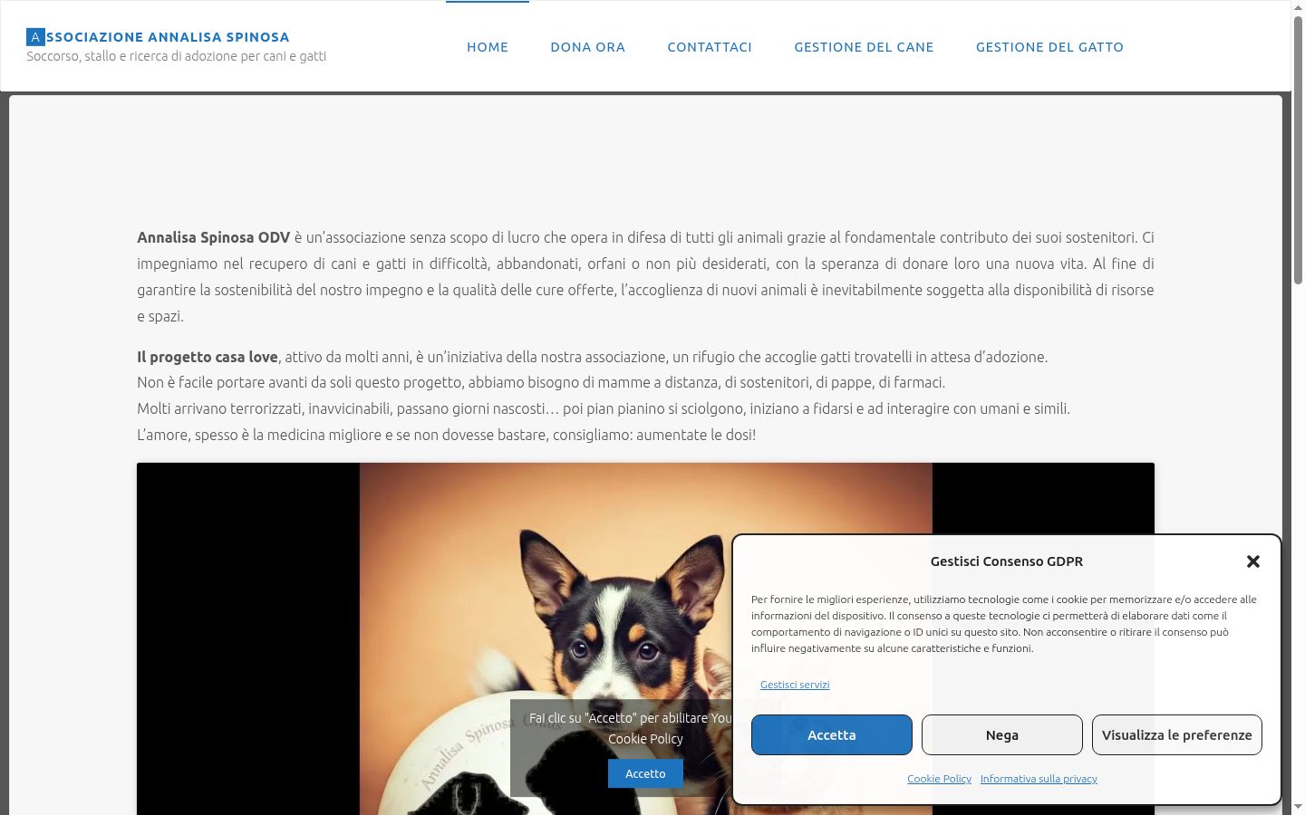 Screenshot tal-banner tal-kunsens muri qabel kwalunkwe interazzjoni