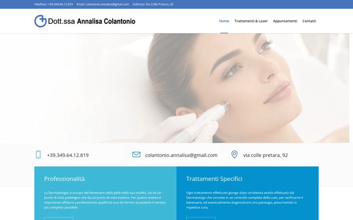 Screenshot of annalisacolantonio.it