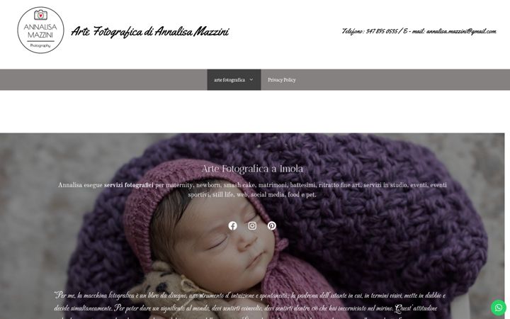 Screenshot of annalisamazzini.photography