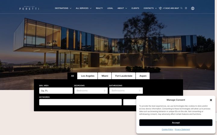 Screenshot of annalisaperetti.com