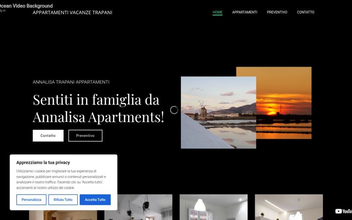 Screenshot of annalisatrapaniappartamenti.it