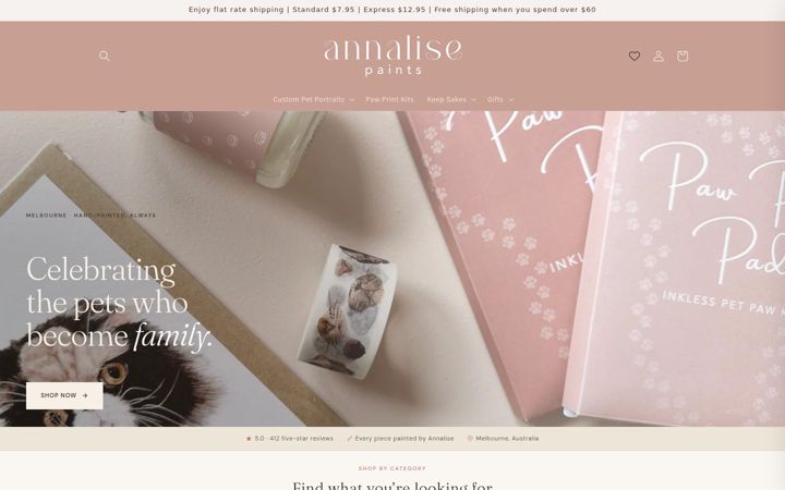 Screenshot von annalisepaints.com