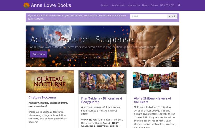 Screenshot of annalowebooks.com