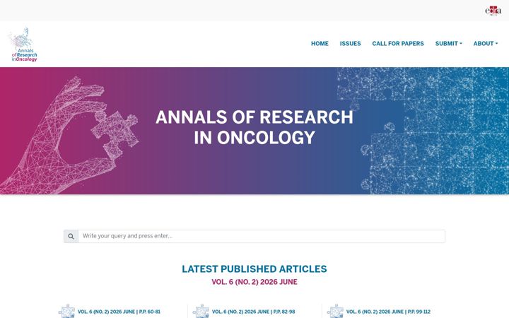 Screenshot von annals-research-oncology.com